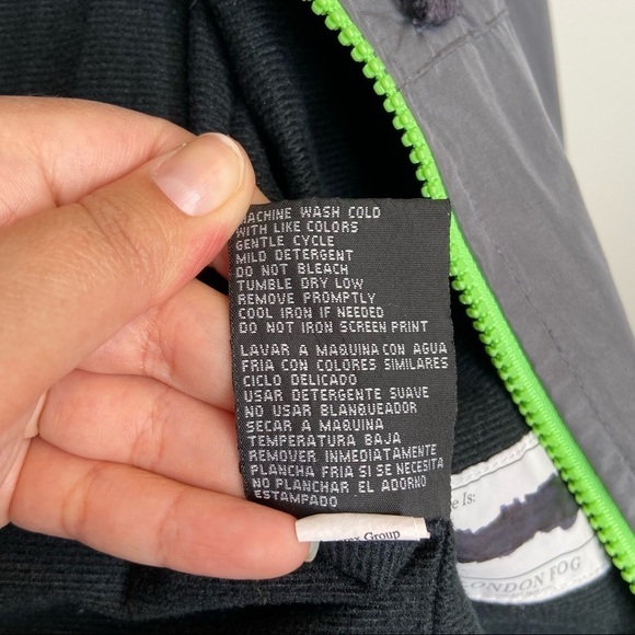 London Fog kids gray and blue winter jacket Sz 4 - Picture 10 of 11